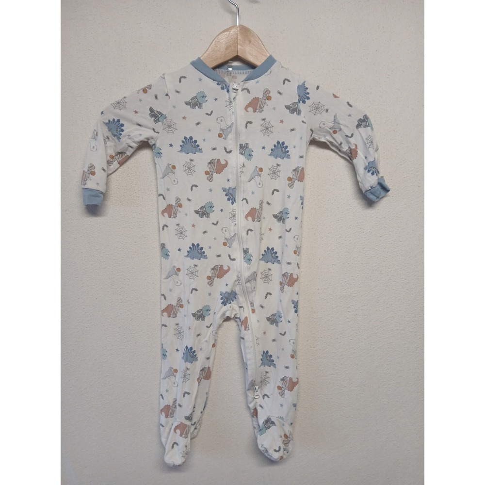 Milkberry Spooky Halloween Dinosaur Footie Sleeper Pajama 6-9m Trick Or Treat